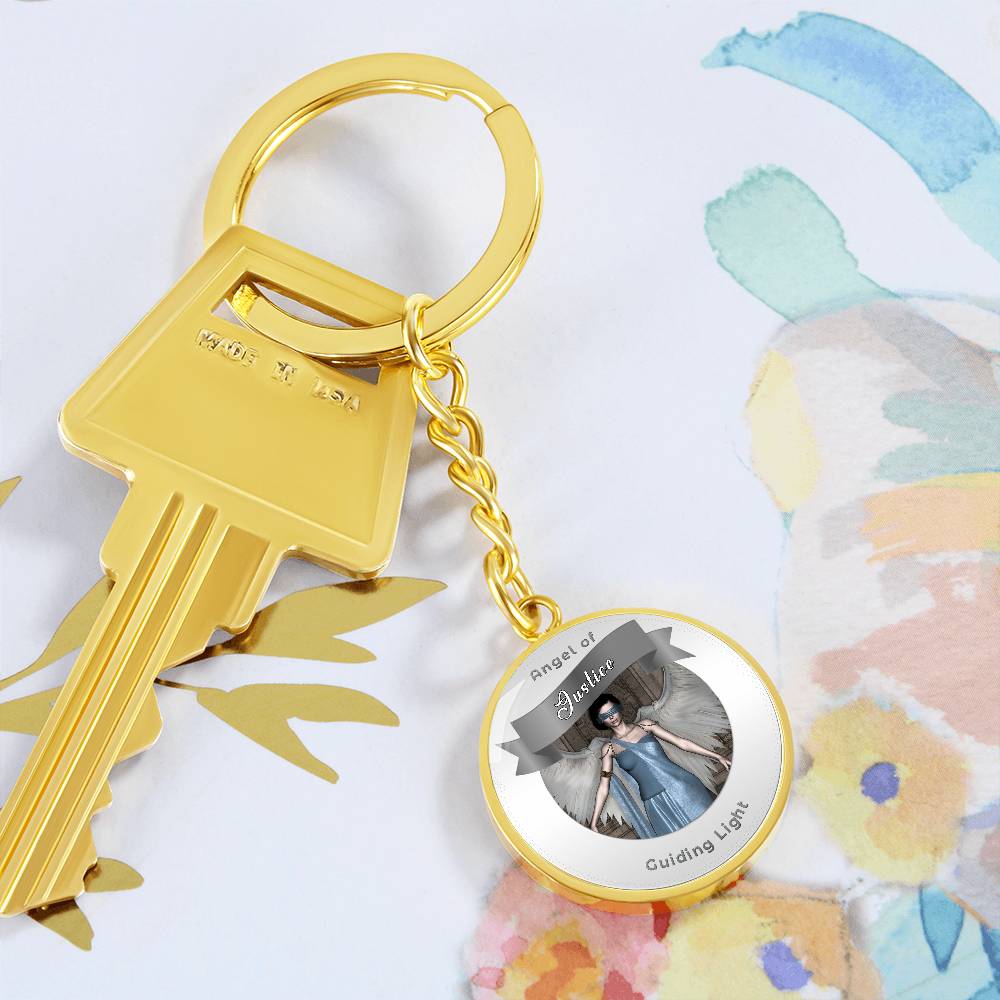 Justice - Guardian Angel Affirmation Keychain - More Than CharmsMore Than Charms