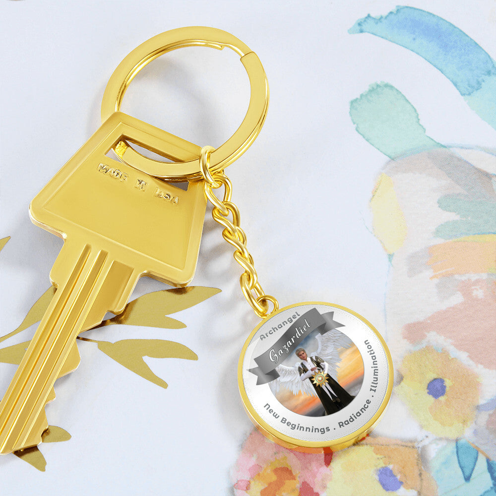 Archangel Gazadiel - Affirmation Keychain For New Beginnings, Radiance & Illumination - More Than CharmsMore Than Charms