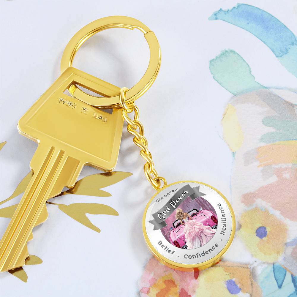 Pink Girl Power - Affirmation Keychain - More Than CharmsMore Than Charms