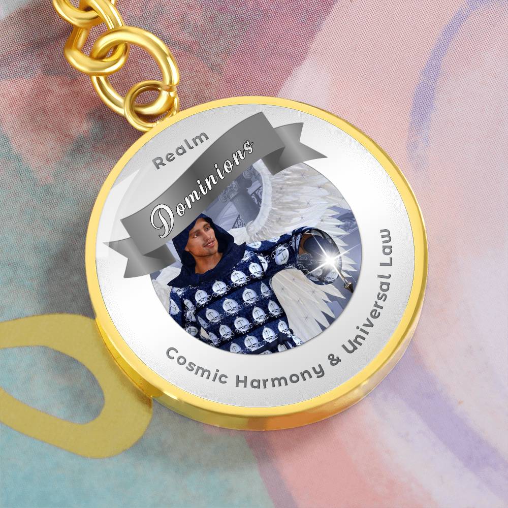 Dominions - Angelic Realms Affirmation Keychain For Cosmic Harmony & Universal Law- More Than CharmsMore Than Charms