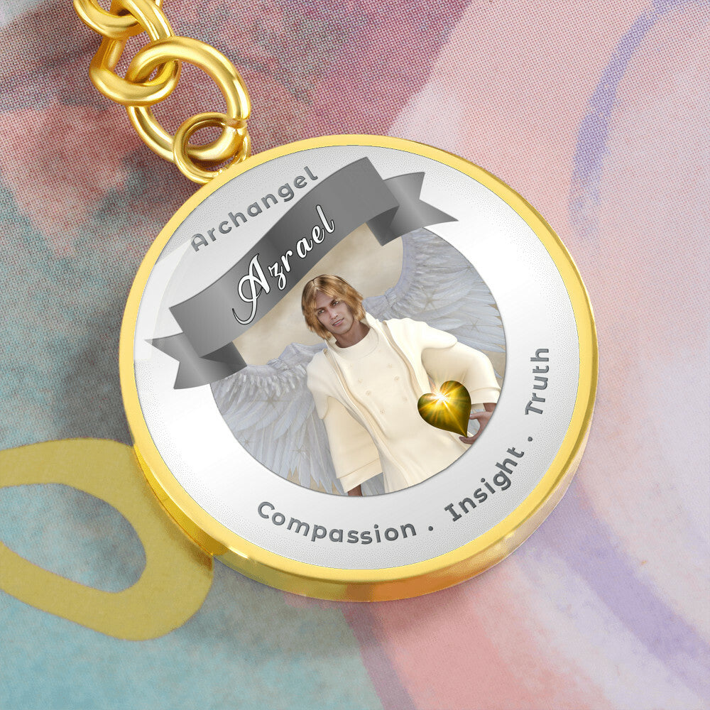 Archangel Azrael - Affirmation Keychain For Compassion, Insight & Truth - More Than CharmsMore Than Charms