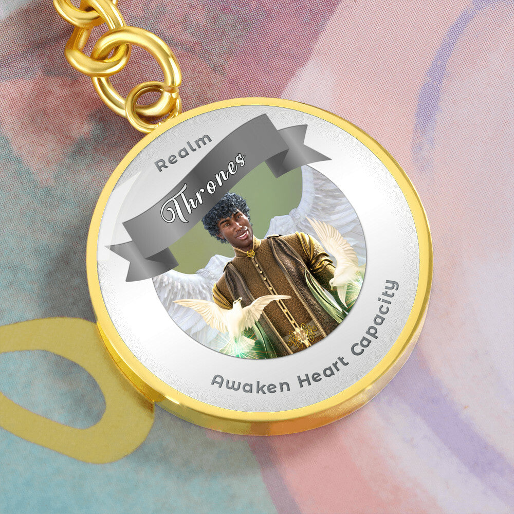 Thrones - Angelic Realm Affirmation Keychain For Awakening Heart Capacity - More Than CharmsMore Than Charms