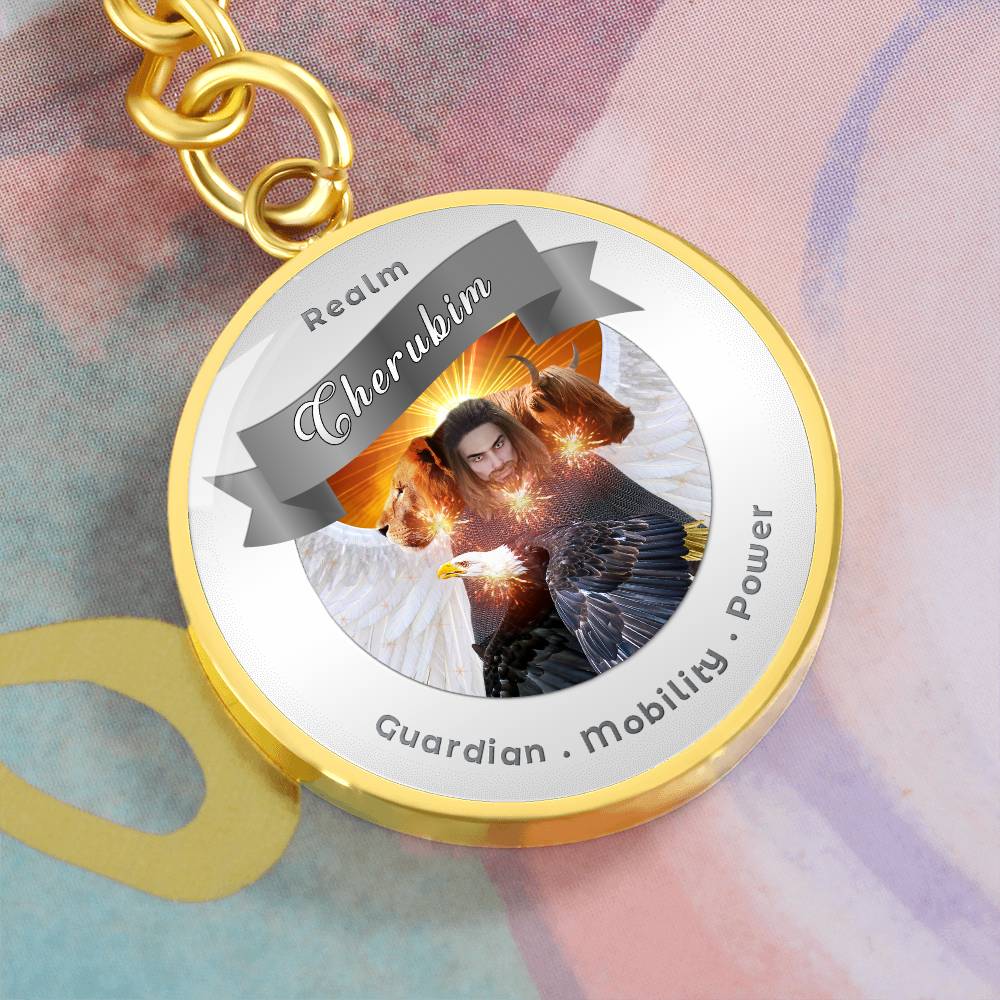 Cheribum- Angelic Realms Affirmation Keychain For Mobility, Power & Guardian - More Than CharmsMore Than Charms