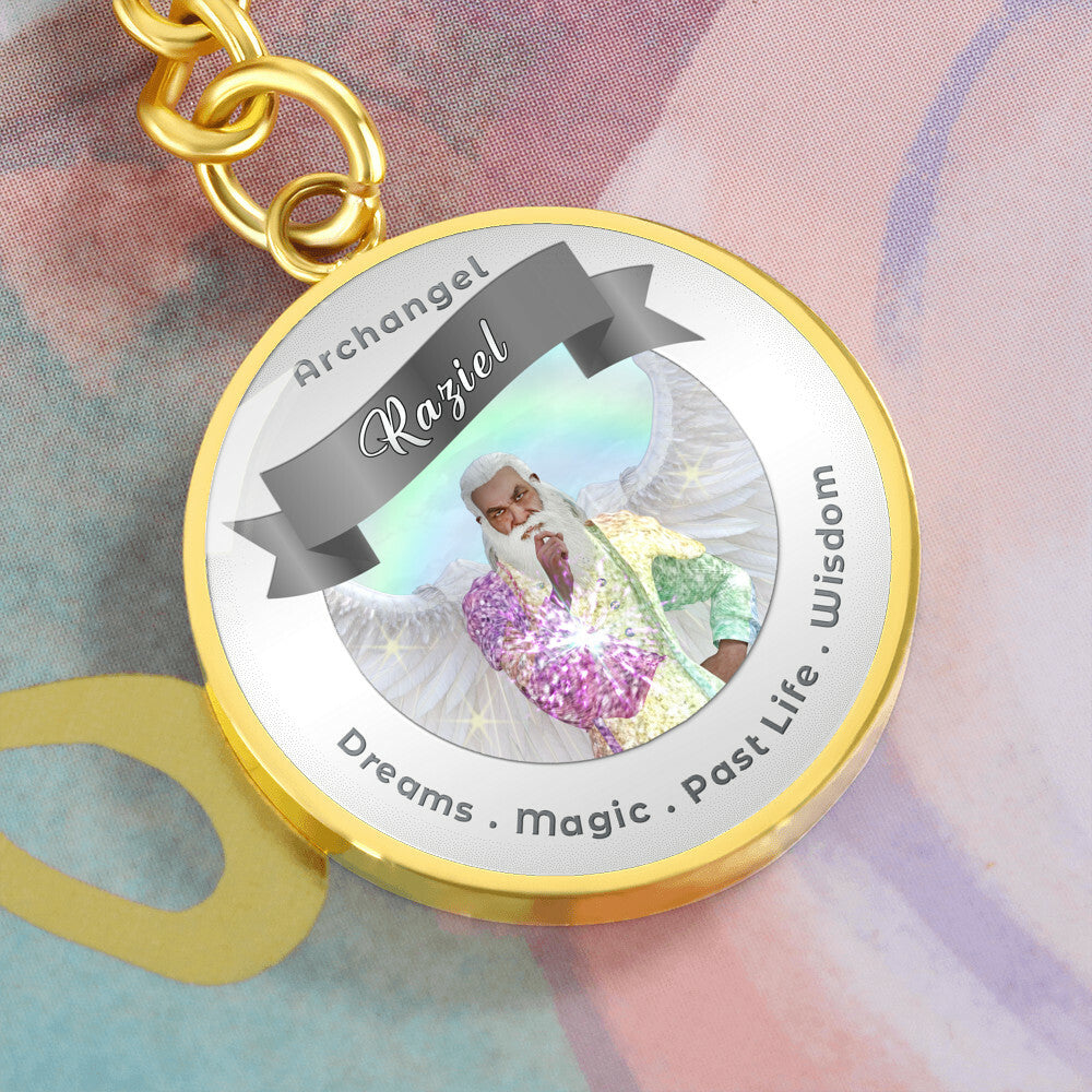 Archangel Raziel - Affirmation Keychain For Dreams, Magic, Past Life & Wisdom - More Than CharmsMore Than Charms