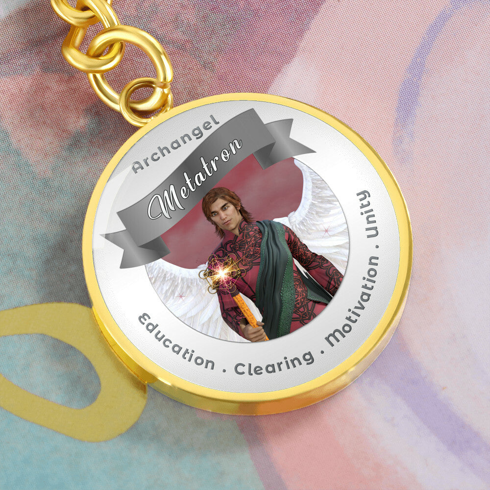 Archangel Metatron - Affirmation Keychain For Clearing, Education, Motivation & Unity - More Than CharmsMore Than Charms
