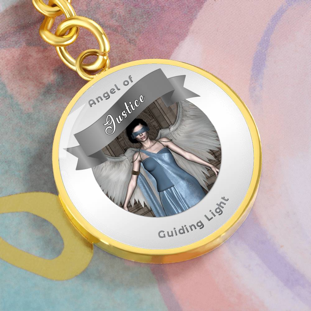 Justice - Guardian Angel Affirmation Keychain - More Than CharmsMore Than Charms