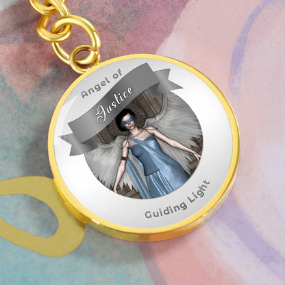 Justice - Guardian Angel Affirmation Keychain - More Than CharmsMore Than Charms