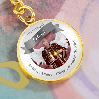 Archangel Uriel - Affirmation Keychain For Action, Ideas, Mind & Problem Solving - More Than CharmsMore Than Charms