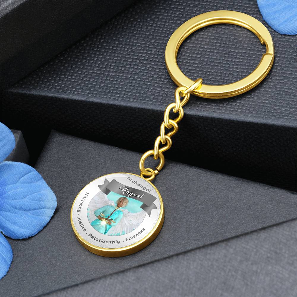 Archangel Raguel - Archangel Affirmation Keychain For Fairness, Harmony, Justice & Relationships- More Than CharmsMore Than Charms