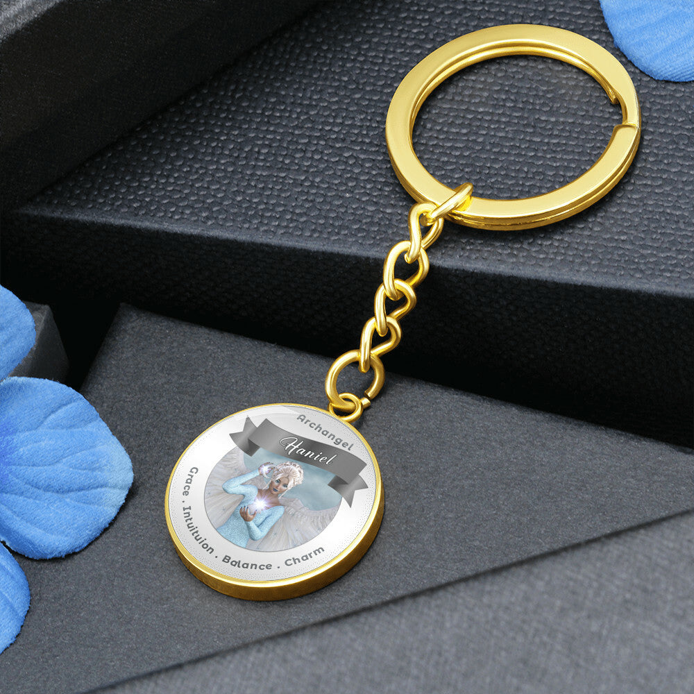 Archangel Haniel - Affirmation Keychain For Balance, Charm, Grace & Intuition - More Than CharmsMore Than Charms