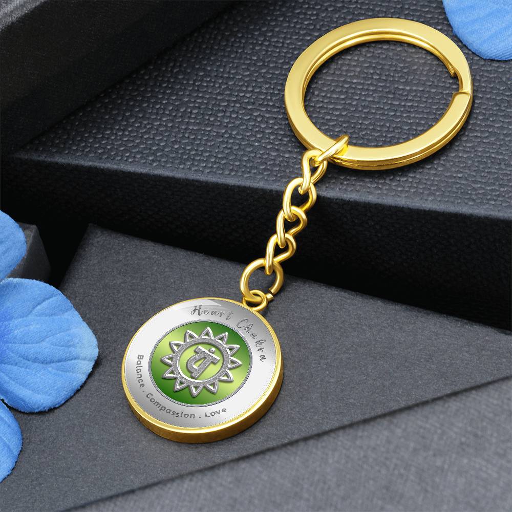 Heart Chakra - Love Compassion Balance - Affirmation Keychain - More Than CharmsMore Than Charms