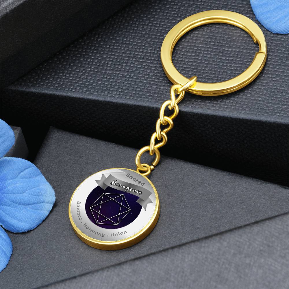 Hexagram - Affirmation Keychain - More Than CharmsMore Than Charms