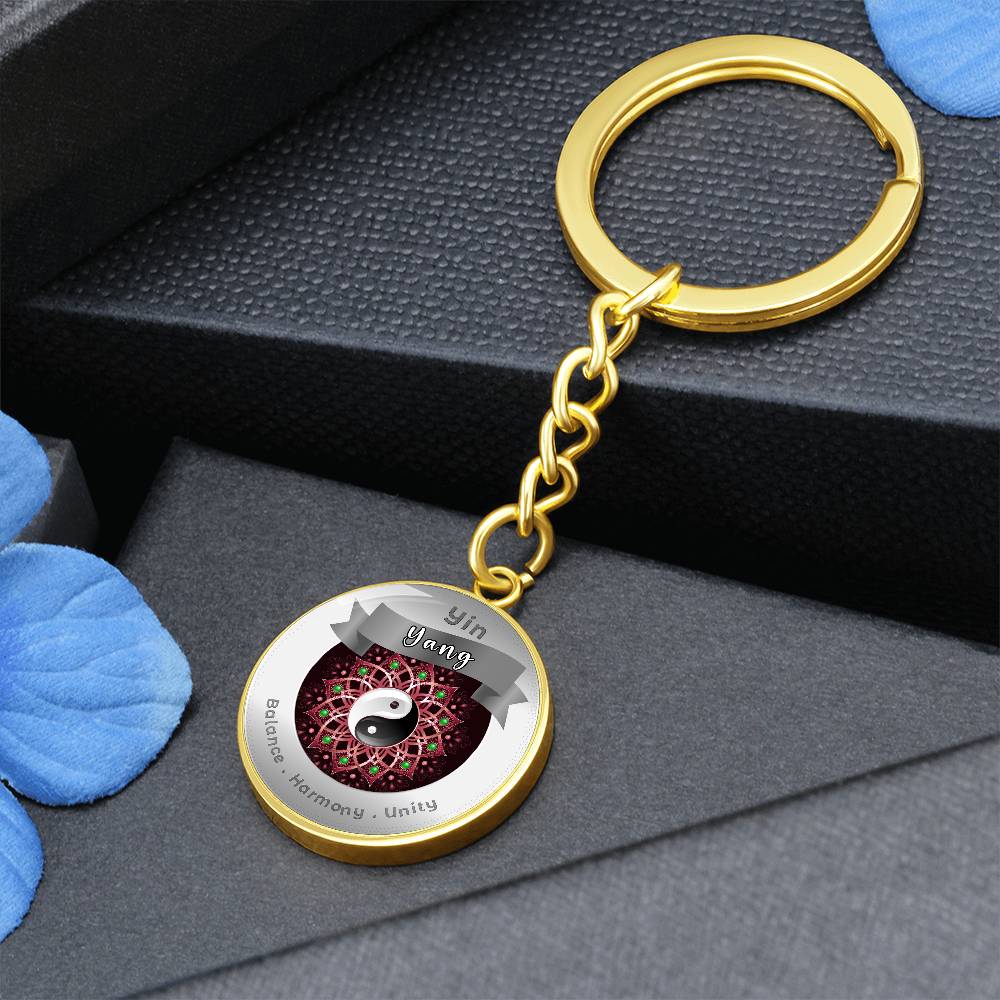Yin Yang - Affirmation Keychain For Balance Harmony Unity - More Than CharmsMore Than Charms