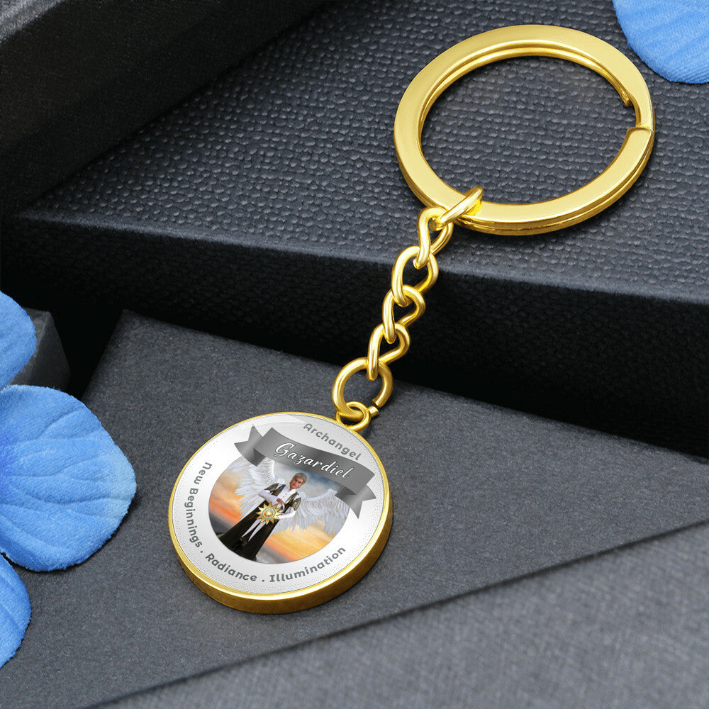 Archangel Gazadiel - Affirmation Keychain For New Beginnings, Radiance & Illumination - More Than CharmsMore Than Charms