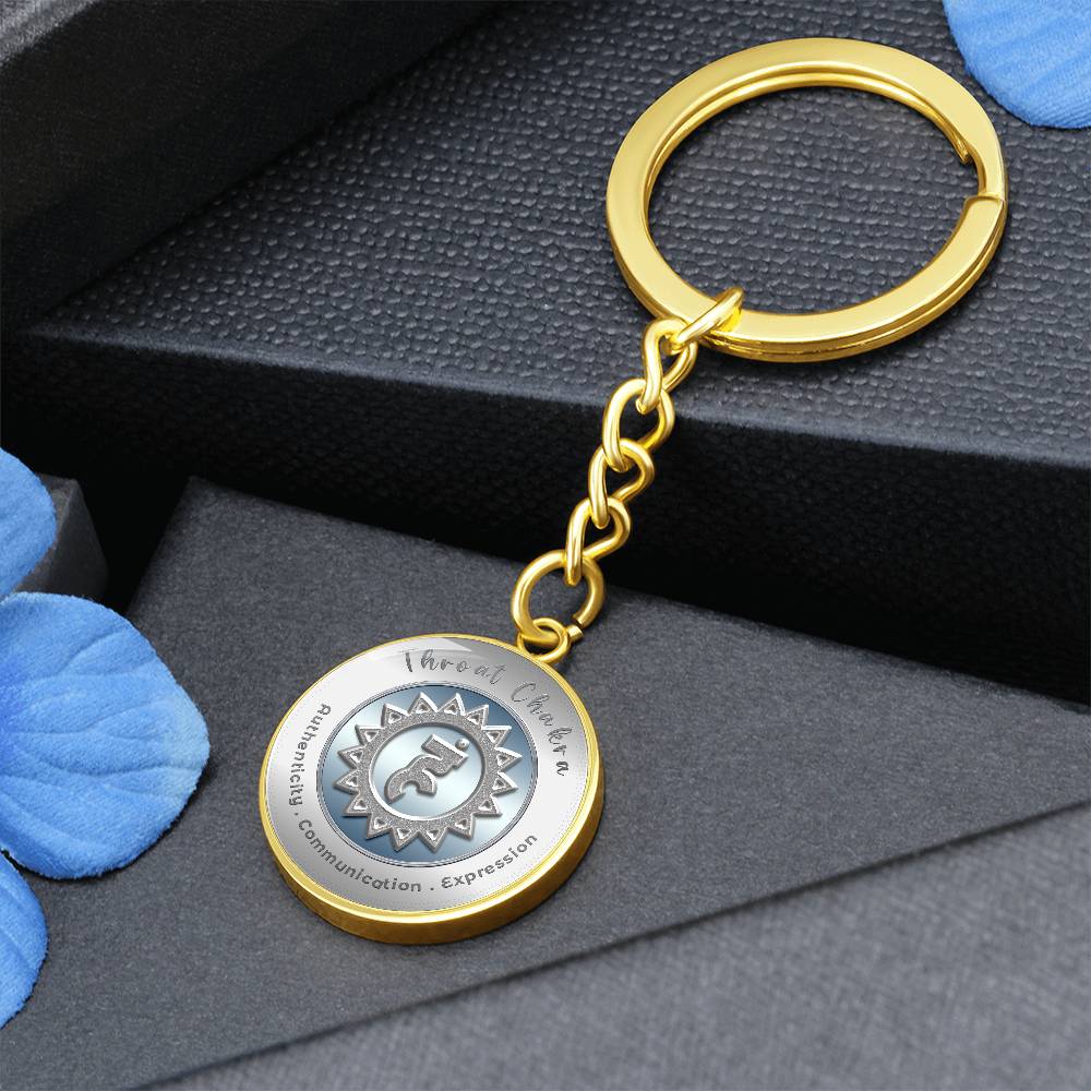 Throat Chakra - Communication Expression Authenticity - Affirmation Keychain - More Than CharmsMore Than Charms