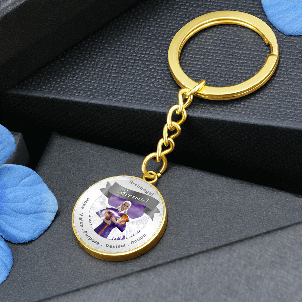 Archangel Jeremiel - Affirmation Keychain For Action, Hope, Purpose, Review & Visions - More Than CharmsMore Than Charms