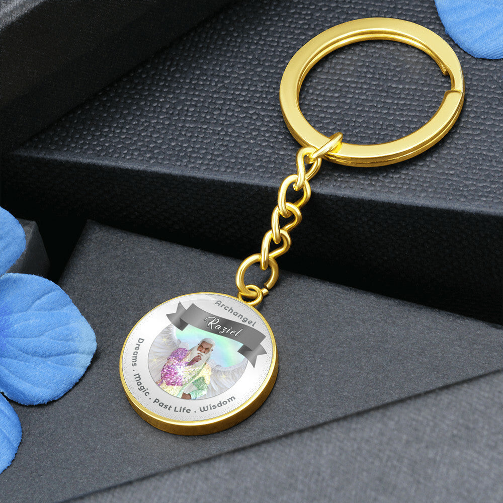 Archangel Raziel - Affirmation Keychain For Dreams, Magic, Past Life & Wisdom - More Than CharmsMore Than Charms