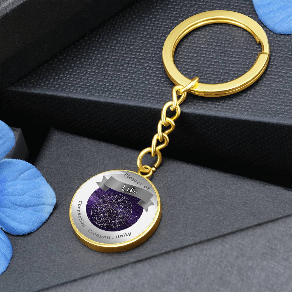 Flower of Life - Affirmation Keychain For Connection Creation Unity - More Than CharmsMore Than Charms