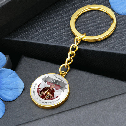 Archangel Uriel - Affirmation Keychain For Action, Ideas, Mind & Problem Solving - More Than CharmsMore Than Charms