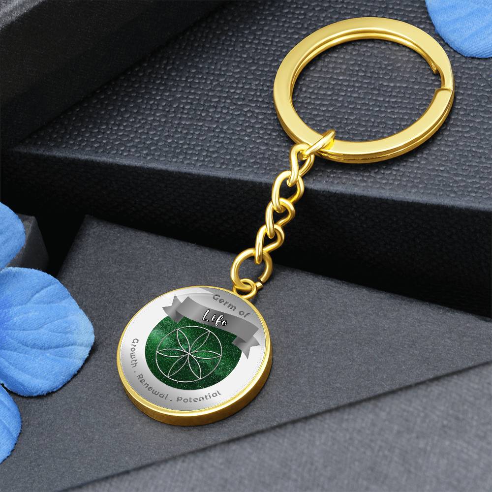 Germ of Life - Affirmation Keychain For Growth Renewal Potential - More Than CharmsMore Than Charms