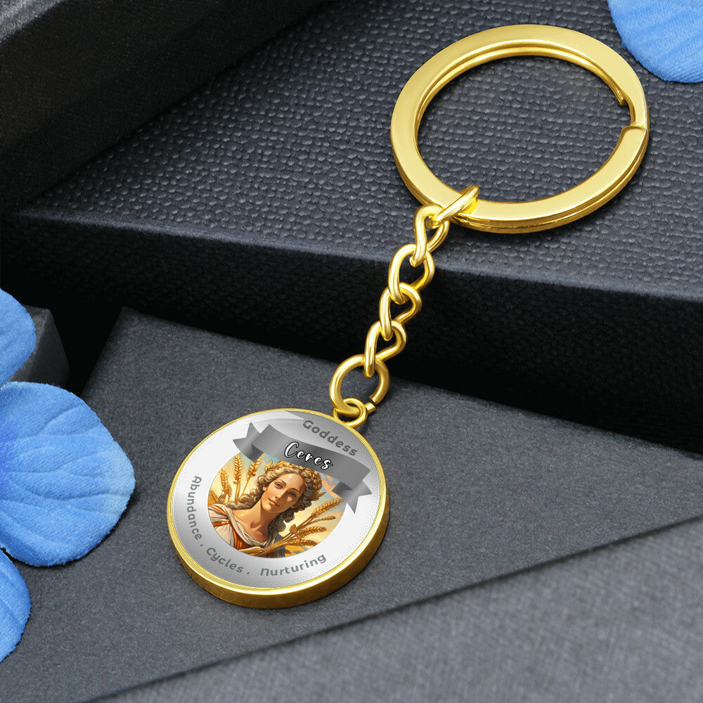 Goddess Ceres - Affirmation Keychain For Abundance Cycles Nurturing - More Than CharmsMore Than Charms
