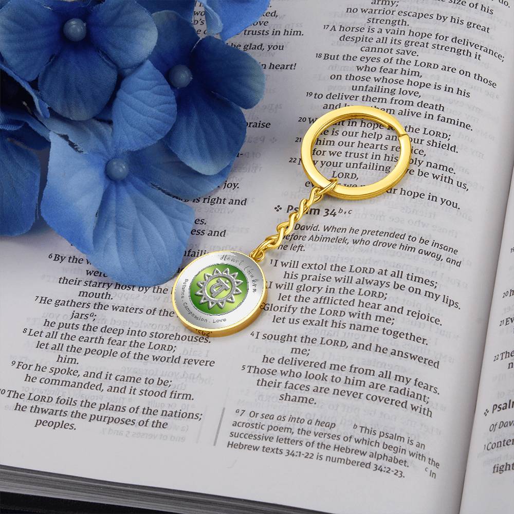 Heart Chakra - Love Compassion Balance - Affirmation Keychain - More Than CharmsMore Than Charms