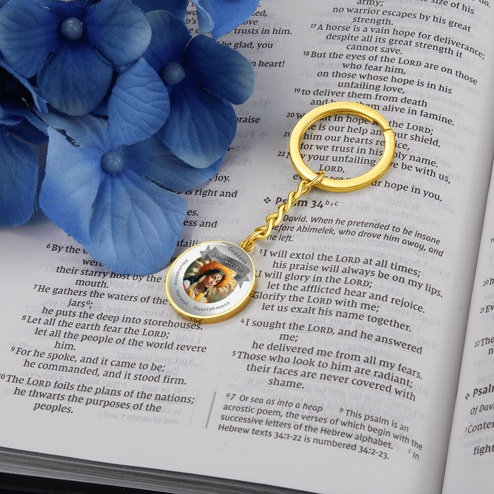 Goddess Chicomecoatl - Affirmation Keychain For Abundance Harvest NourishmentMore Than CharmsMore Than Charms