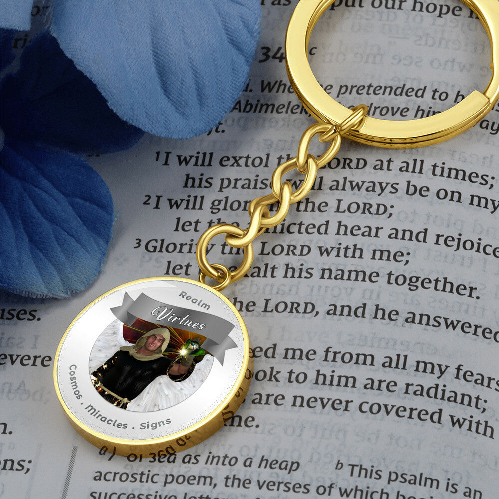 Virtues - Angelic Realm Affirmation Keychain For Signs, Miracles & Cosmos- More Than CharmsMore Than Charms