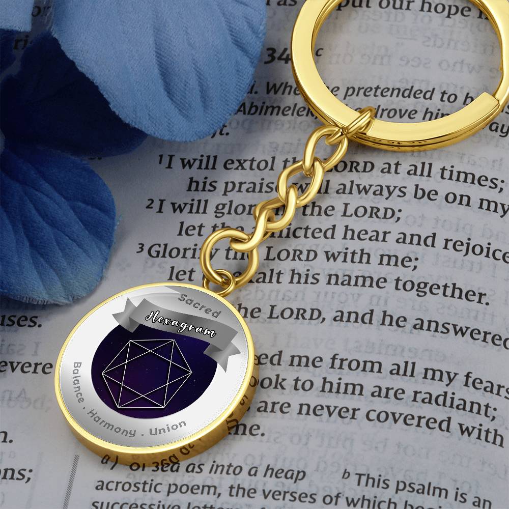 Hexagram - Affirmation Keychain - More Than CharmsMore Than Charms