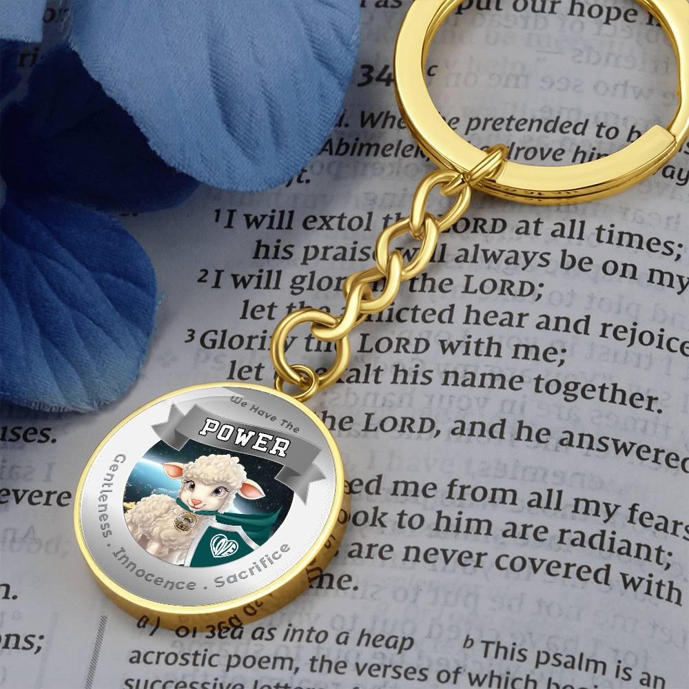 Lamb - Super Hero - Power Animal Affirmation Keychain - More Than CharmsMore Than Charms