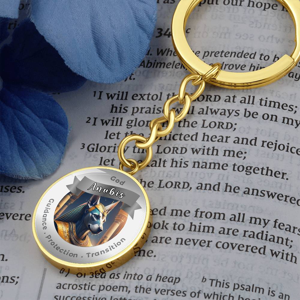 God Anubis - Affirmation Keychain For Guidance Protection Transition - More Than CharmsMore Than Charms
