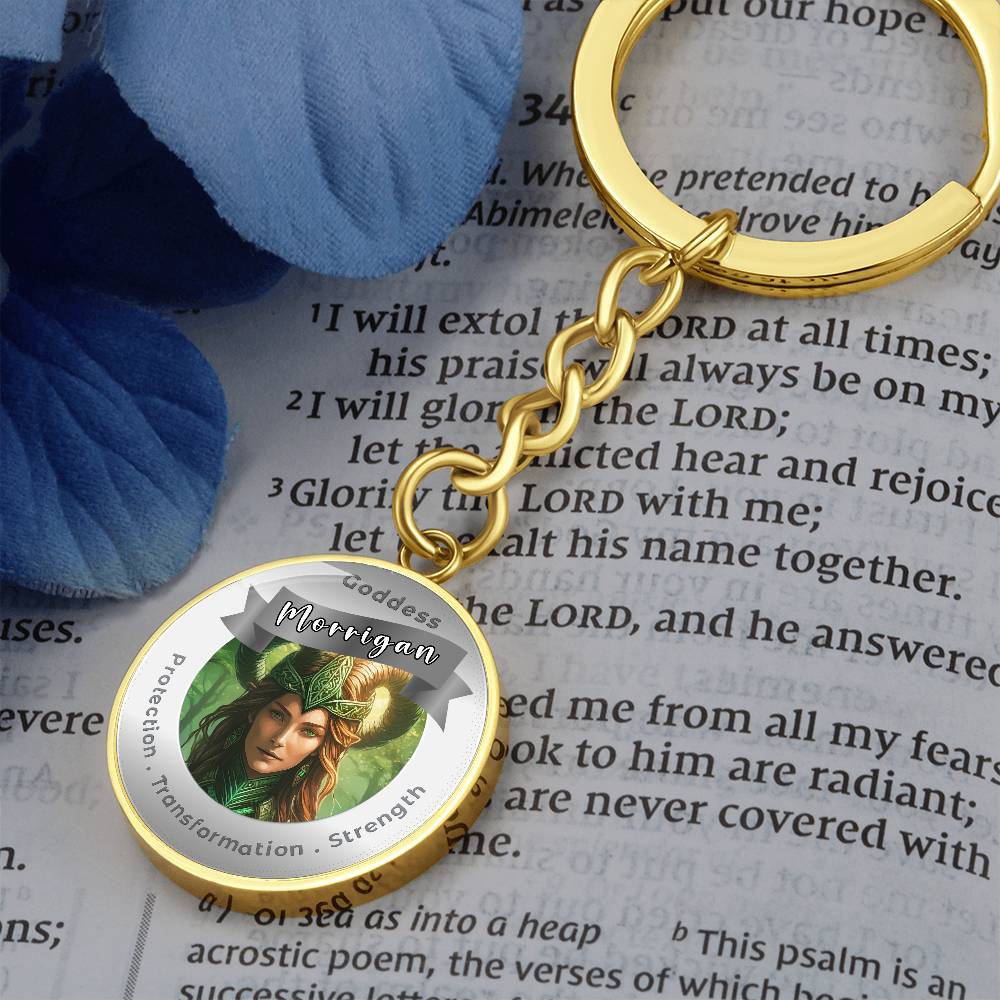 Morrigan - Affirmation Keychain For Protection Transformation Strength - More Than CharmsMore Than Charms