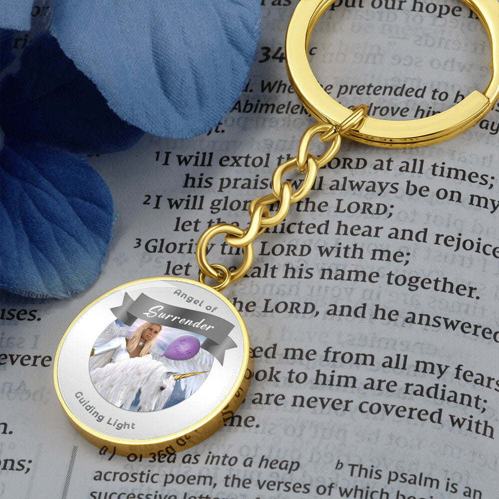 Surrender - Guardian Angel Affirmation Keychain - More Than CharmsMore Than Charms