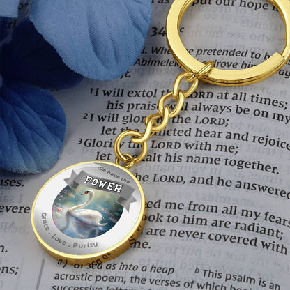 Swan Power Animal Affirmation Keychain - More Than CharmsMore Than Charms
