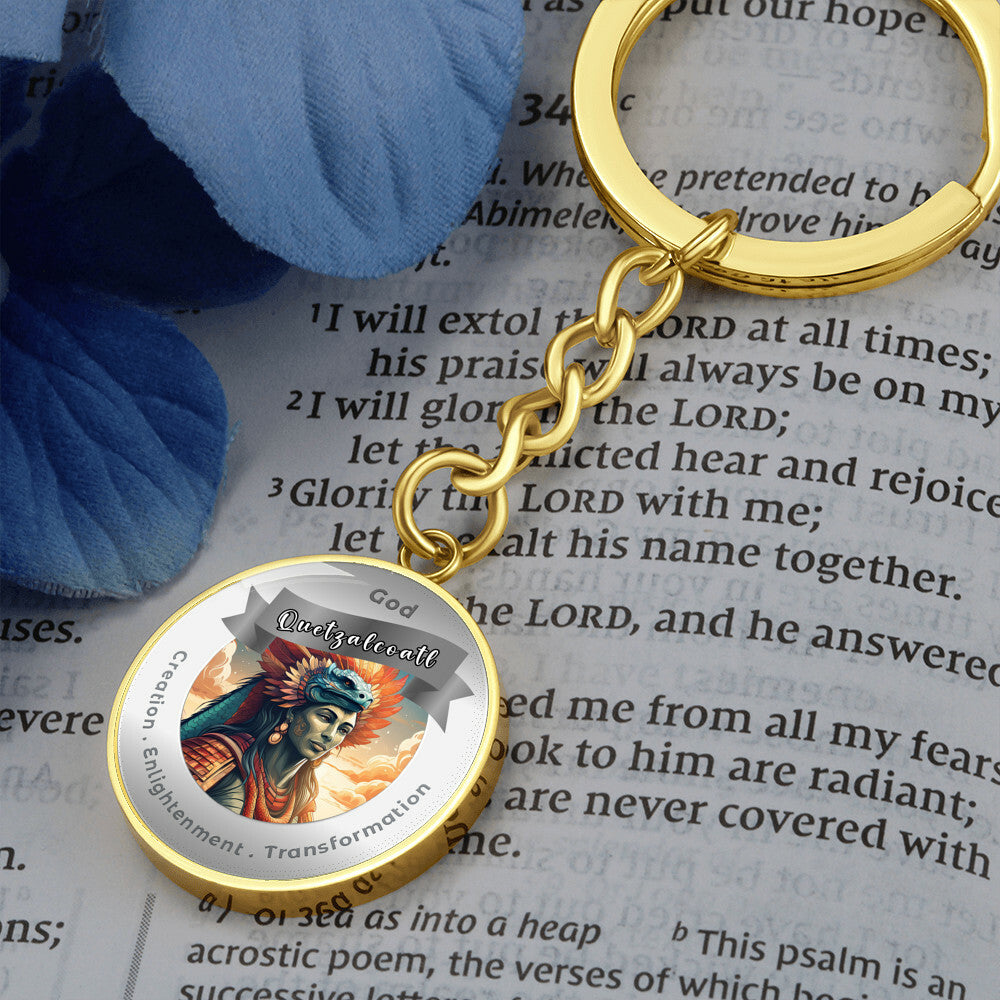 Quetzalcoatl- Affirmation Keychain For Creation Enlightenment Transformation - More Than CharmsMore Than Charms