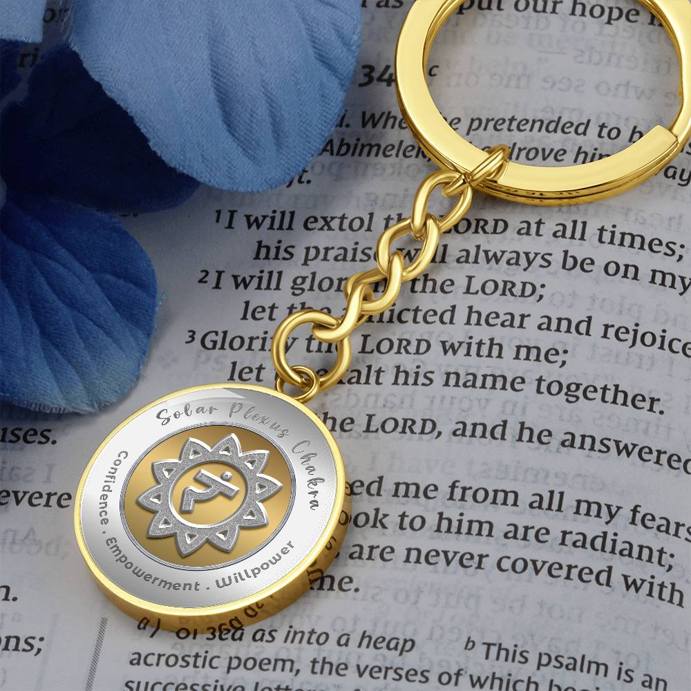 Solar Plexus Chakra - Confidence Empowerment Willpower - Affirmation Keychain - More Than CharmsMore Than Charms