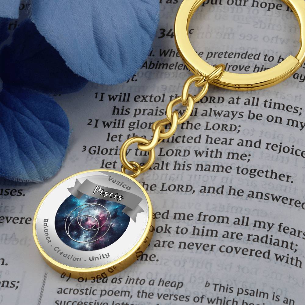 Vesica Piscis - Affirmation Keychain For Balance Creation Unity- More Than CharmsMore Than Charms