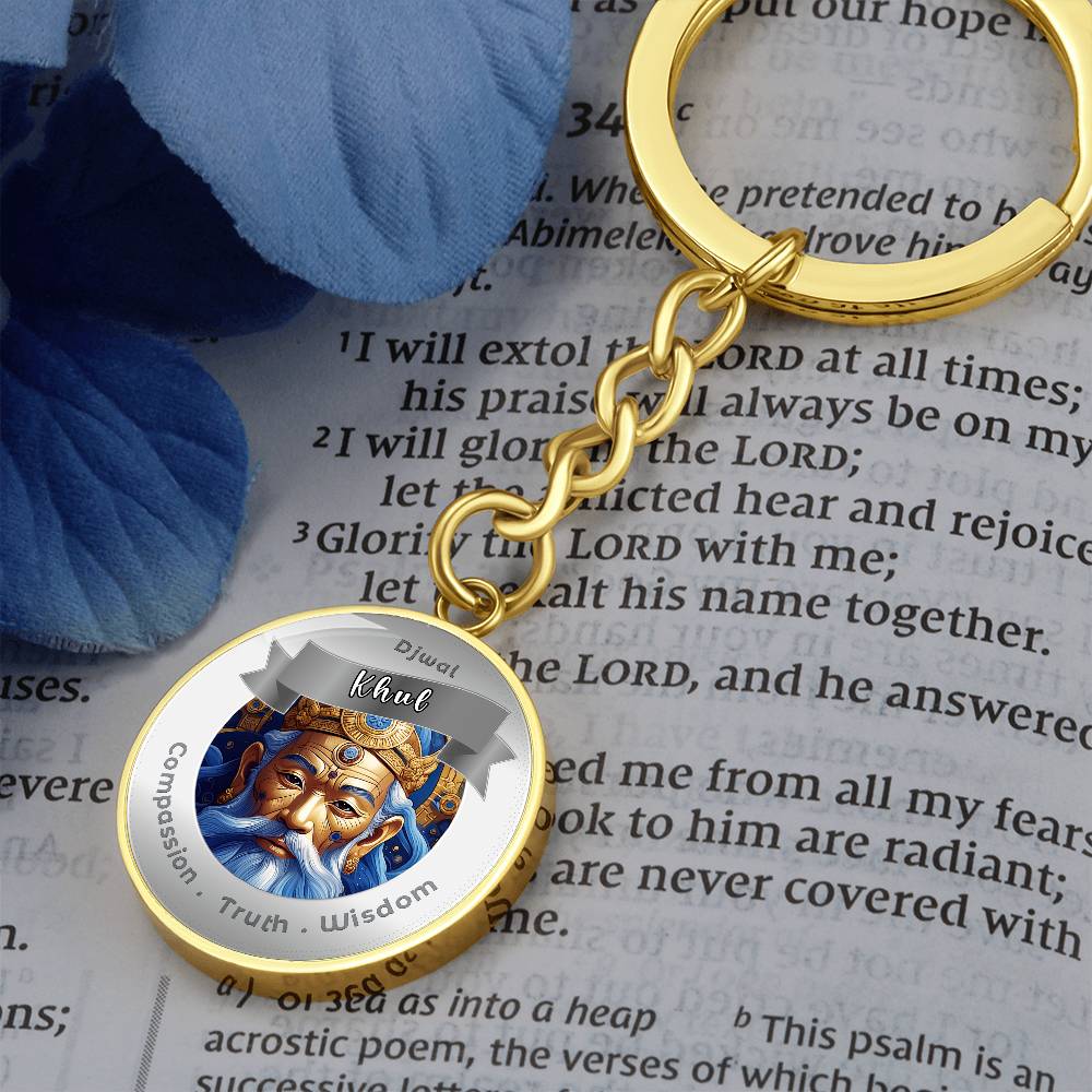 Djwal Khul - Affirmation Keychain For Compassion, Truth & Wisdom - More Than CharmsMore Than Charms