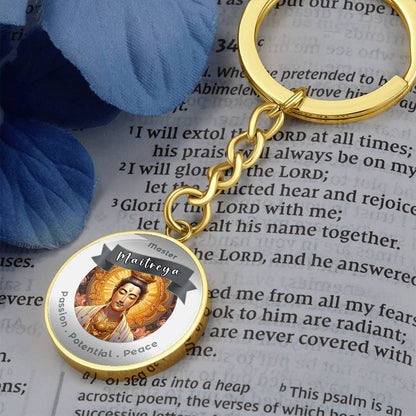 Maitreya - Affirmation Keychain For Enlightenment, Liberation & Peace - More Than CharmsMore Than Charms