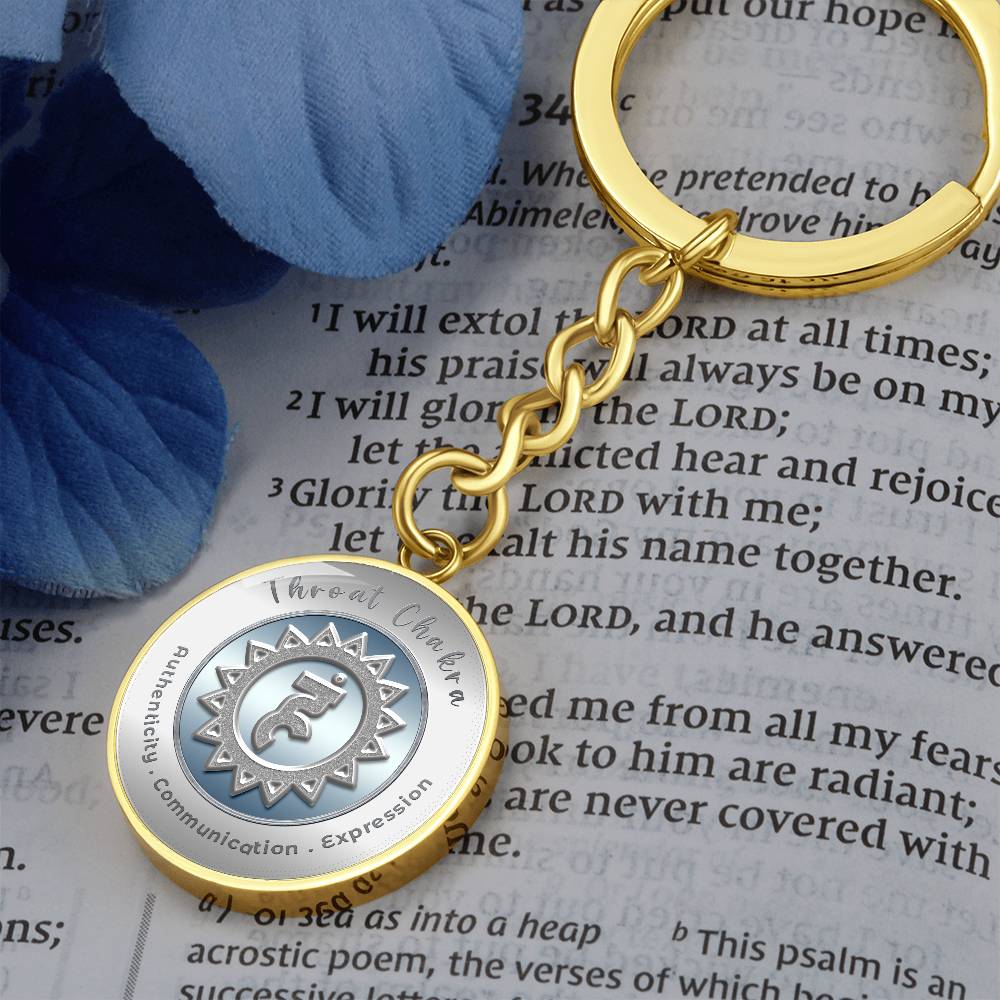 Throat Chakra - Communication Expression Authenticity - Affirmation Keychain - More Than CharmsMore Than Charms