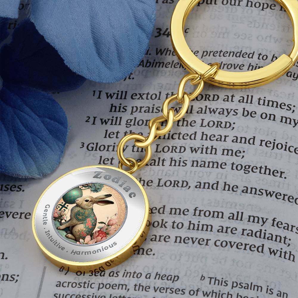 Rabbit - Chinese Zodiac - Affirmation Keychain - More Than CharmsMore Than Charms