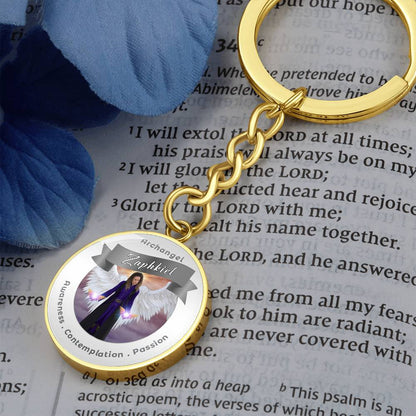 Archangel Zaphkiel - Affirmation Keychain For Awareness, Contemplation & Passion - More Than CharmsMore Than Charms