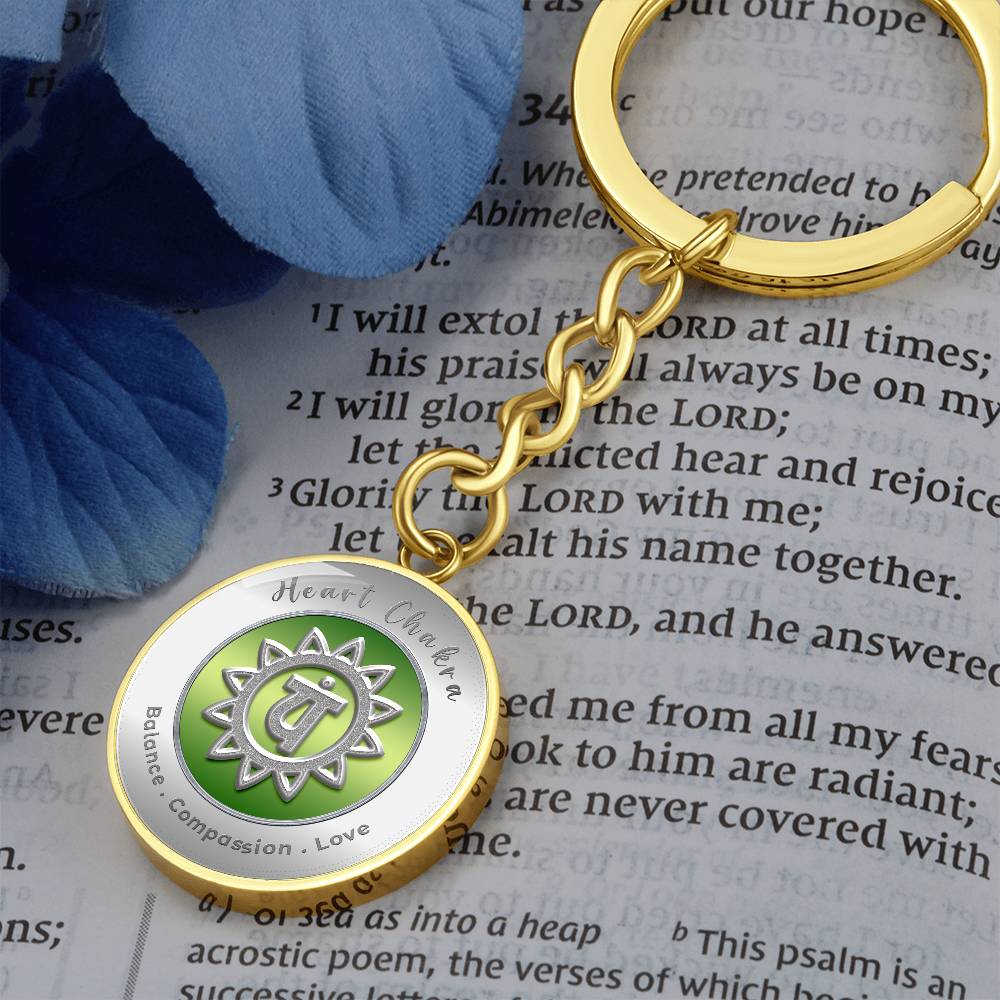 Heart Chakra - Love Compassion Balance - Affirmation Keychain - More Than CharmsMore Than Charms