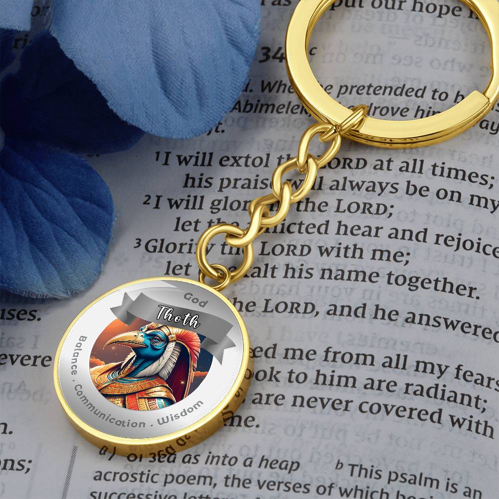 Thoth Osiris Affirmation Keychain For Balance Communication Wisdom - More Than CharmsMore Than Charms