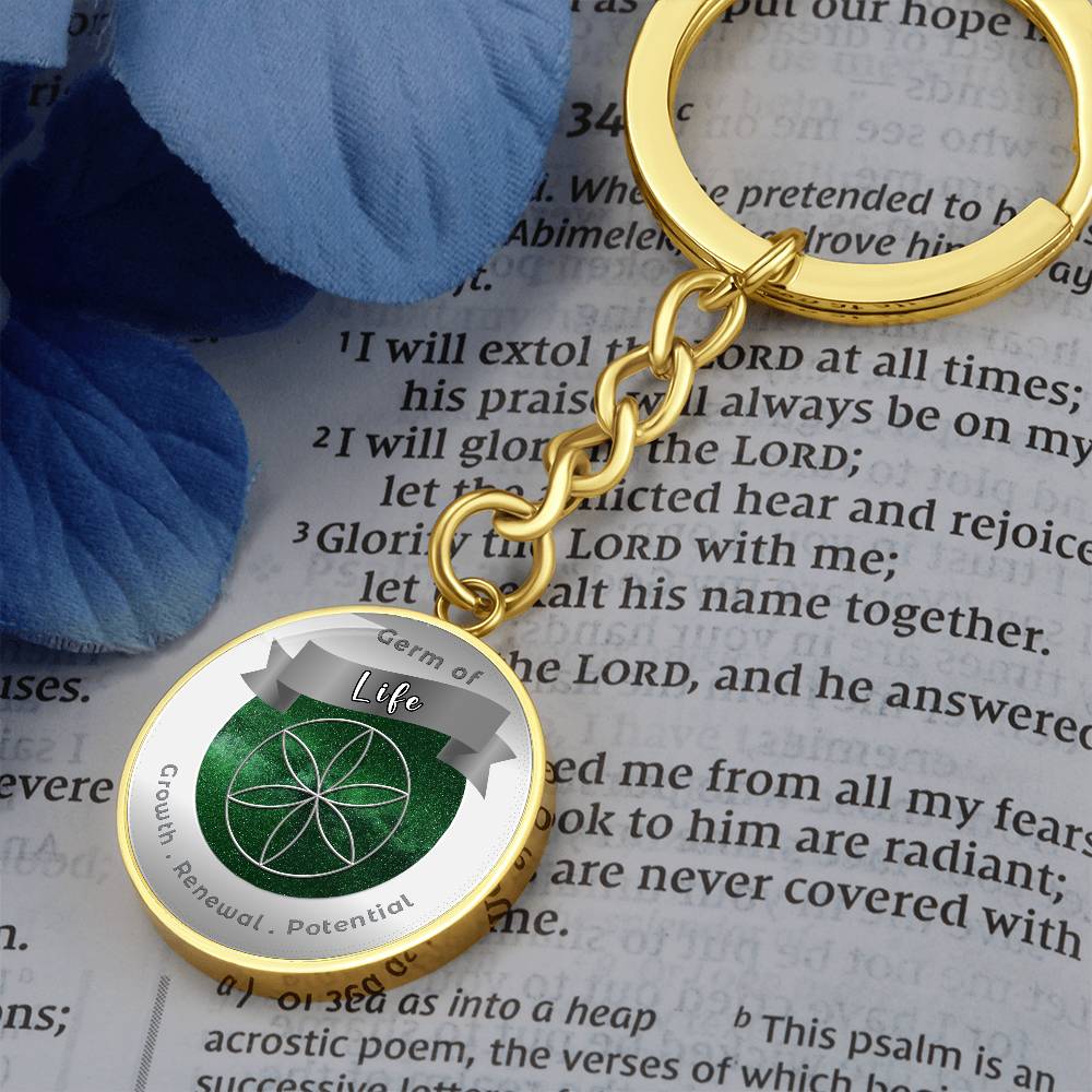 Germ of Life - Affirmation Keychain For Growth Renewal Potential - More Than CharmsMore Than Charms