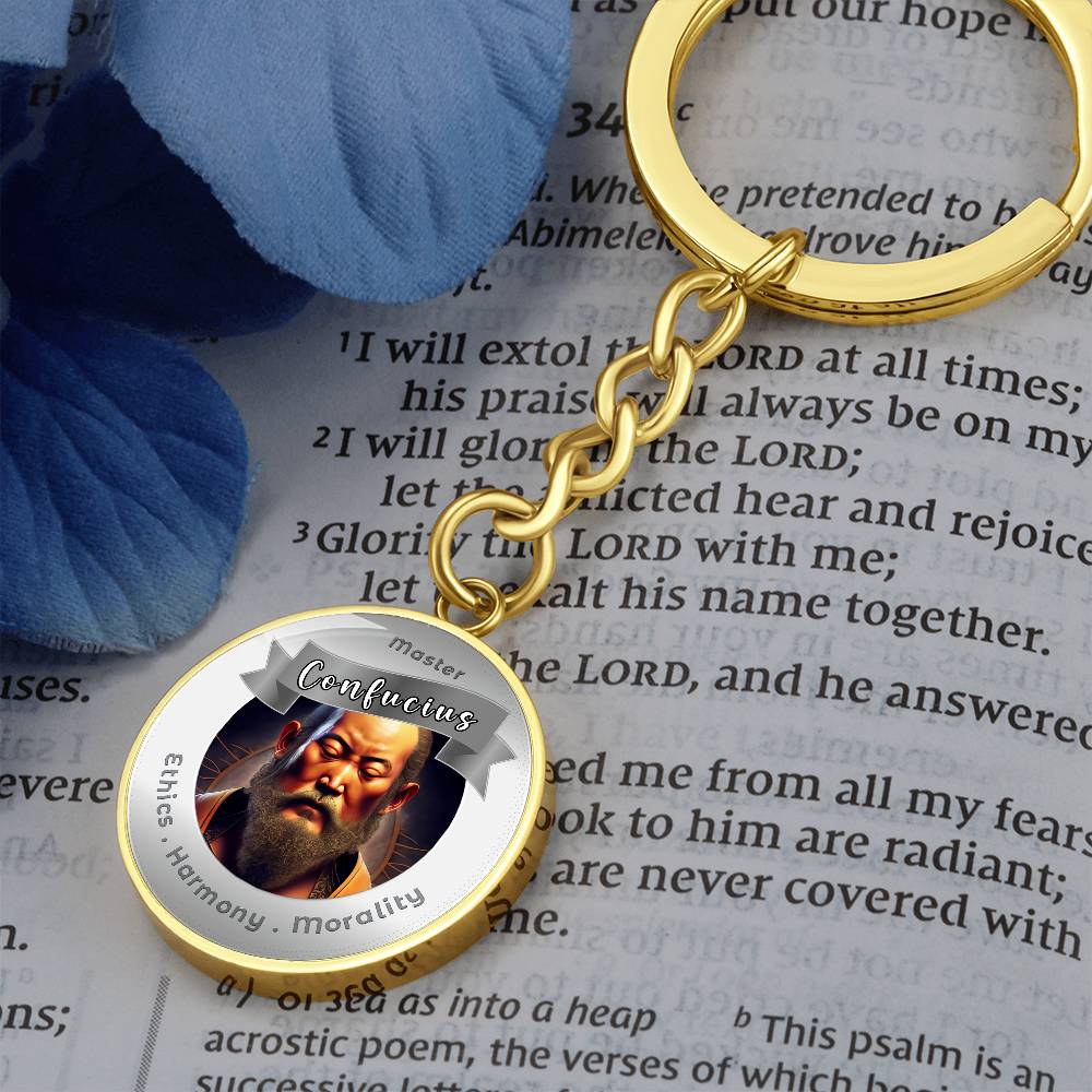 Confucius - Affirmation Keychain ForEthics, Harmony & Morality - More Than CharmsMore Than Charms