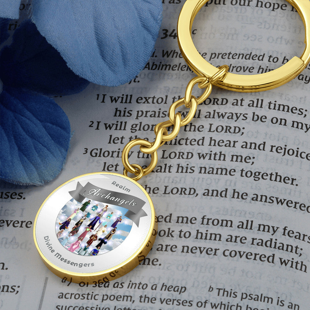 Archangels - Angelic Realm Affirmation Keychain For Divine Messengers - More Than CharmsMore Than Charms