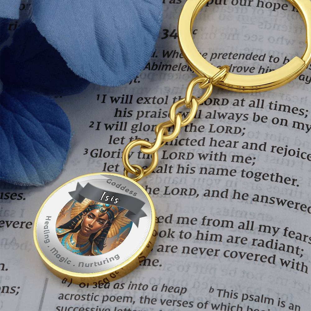 Goddess Isis - Affirmation Keychain For Healing Magic Nurturing- More Than CharmsMore Than Charms
