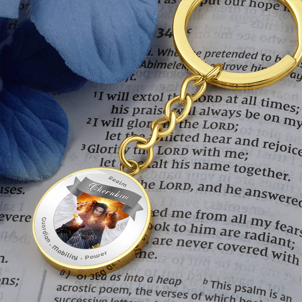 Cheribum- Angelic Realms Affirmation Keychain For Mobility, Power & Guardian - More Than CharmsMore Than Charms
