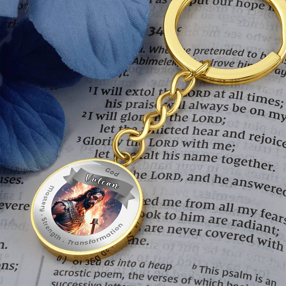 Vulcan - Affirmation Keychain For Mastery Strength Transformation- More Than CharmsMore Than Charms